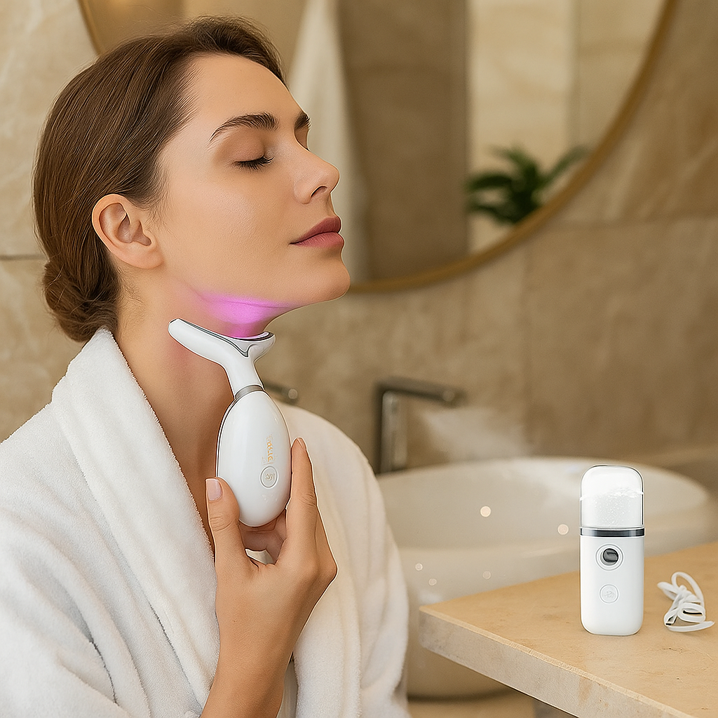 AgeDefy Masajeador EMS con Terapia LED Facial