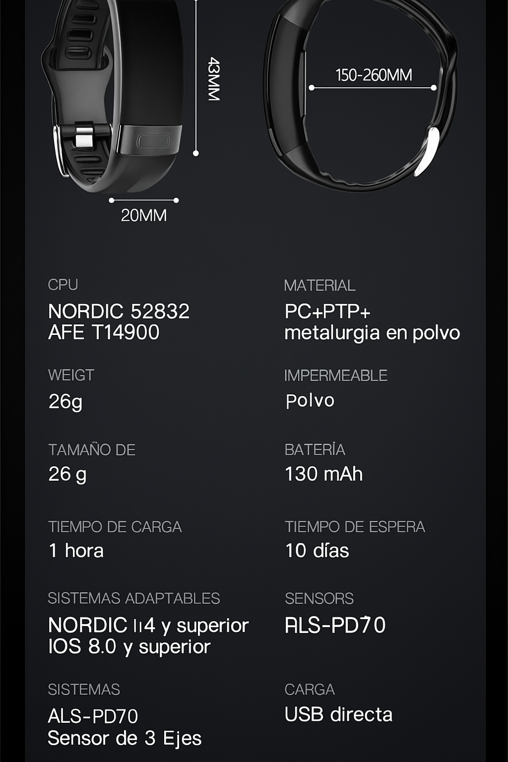 Pulsera Inteligente con EKG y Monitoreo de Salud