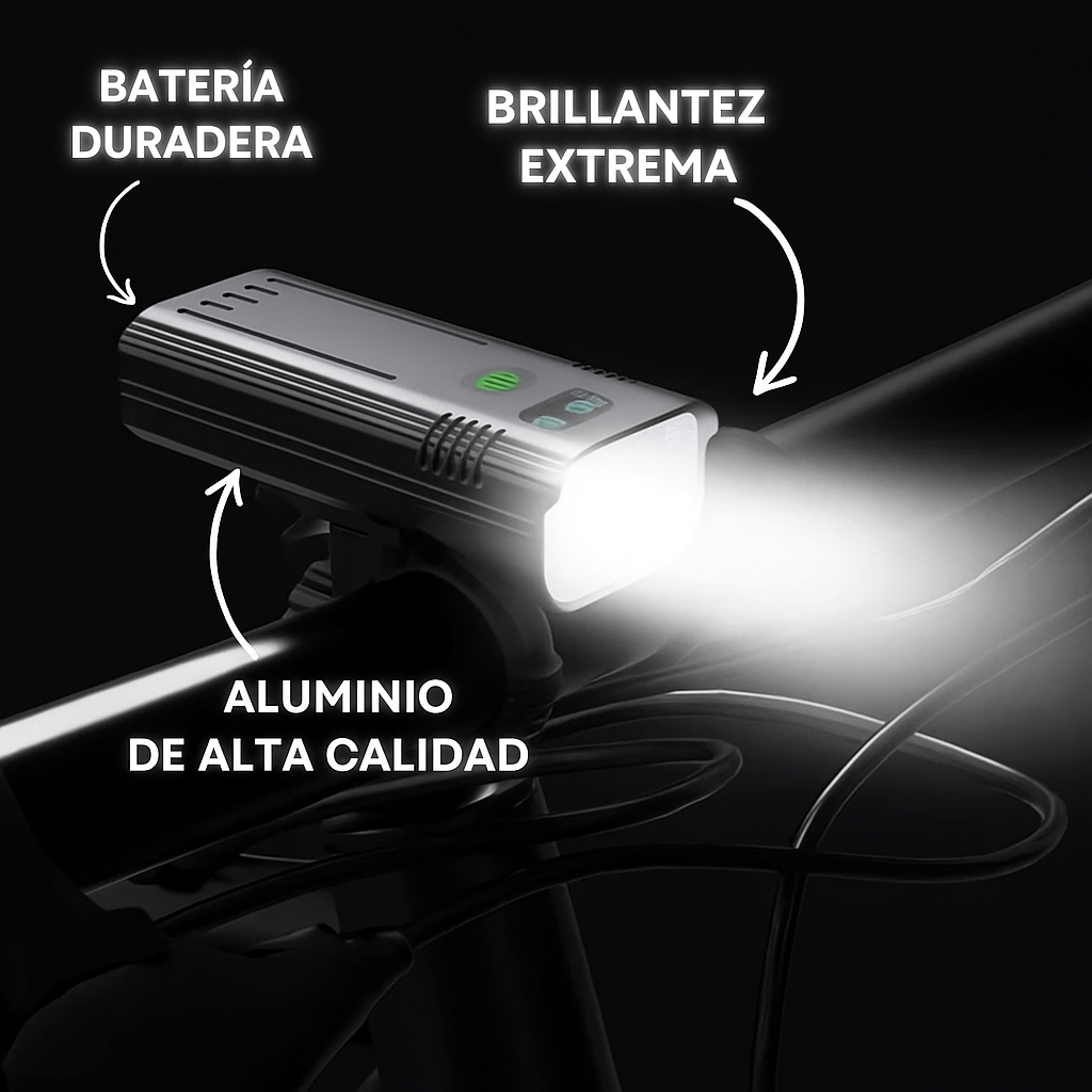 Luminoride Power Beam Luz Bicicleta 5000 Lúmenes