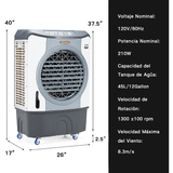 Enfriador Evaporativo Industrial 4 en 1 45L