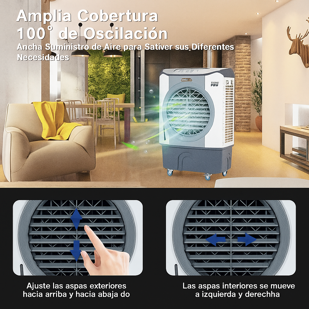 Enfriador Evaporativo Industrial 4 en 1 45L