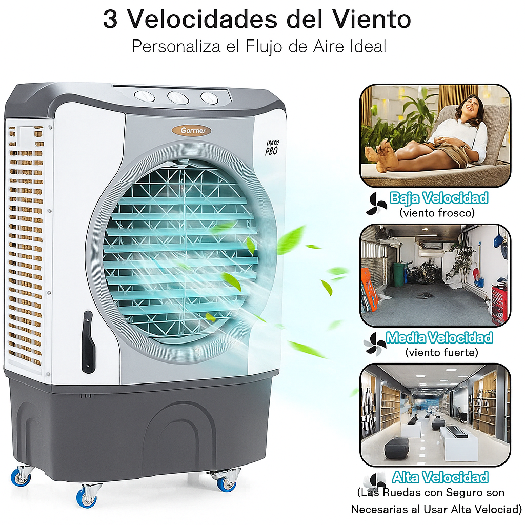 Enfriador Evaporativo Industrial 4 en 1 45L