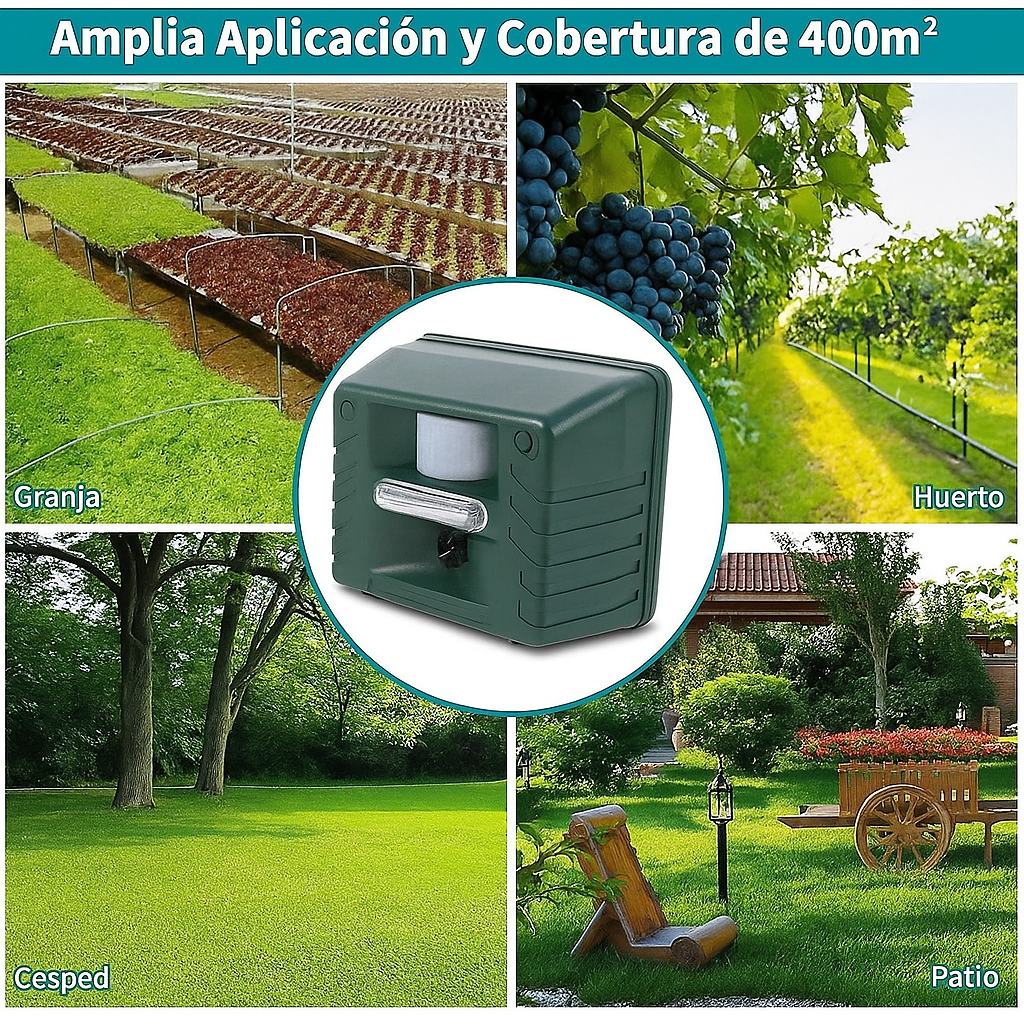 Repelente Ultrasónico de Picos Exterior Solar