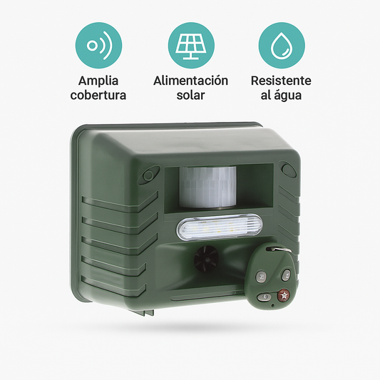 Repelente Ultrasónico de Picos Exterior Solar