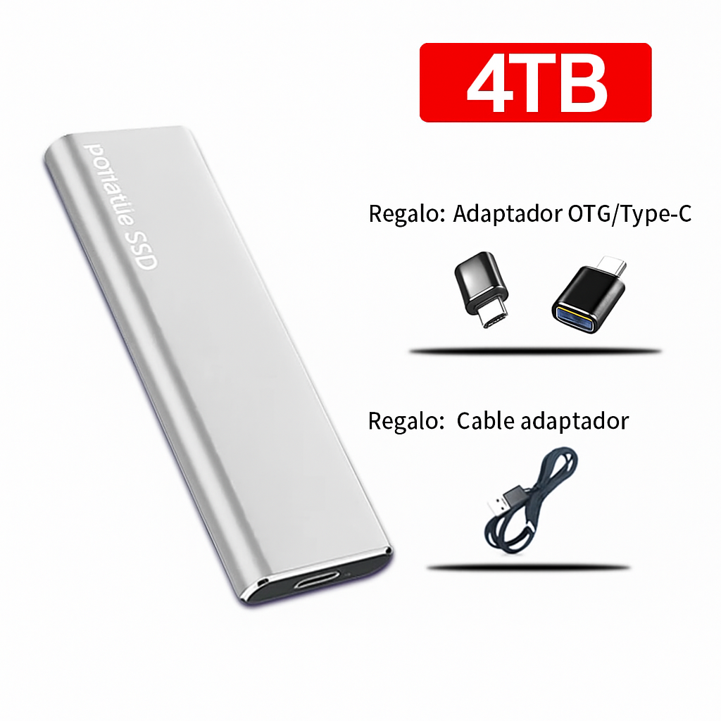 SecureSpace Disco Duro Externo 4TB USB-C
