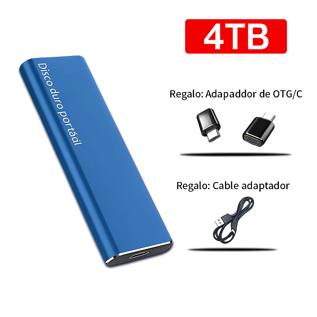 SecureSpace Disco Duro Externo 4TB USB-C