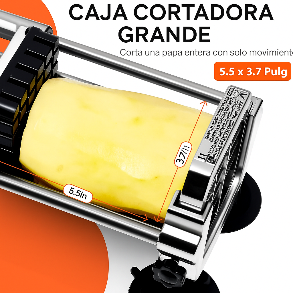 Cortador de Papas Premium de Acero Inoxidable