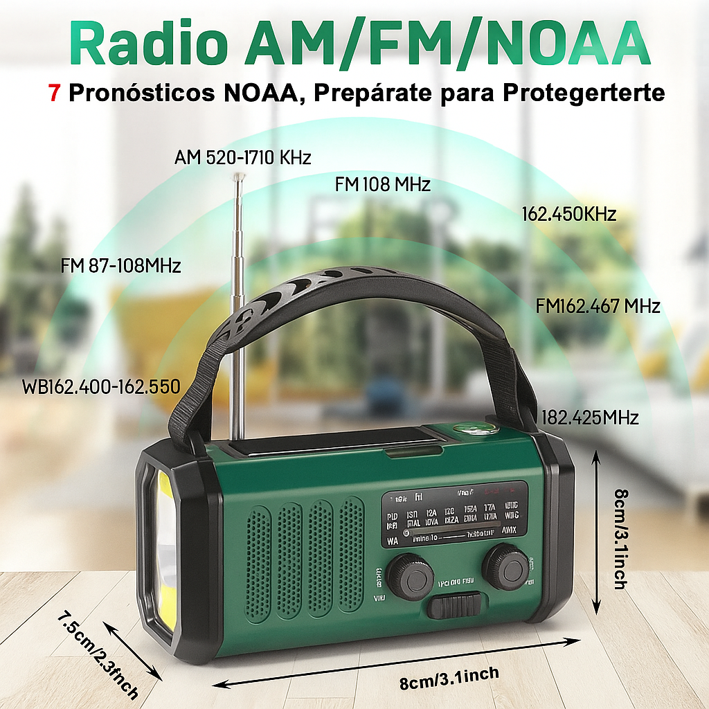 SurvivorPro Radio de Emergencia 10.000mAh