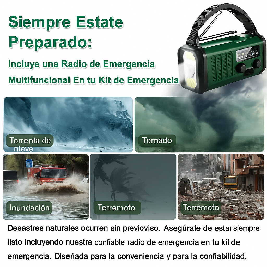 SurvivorPro Radio de Emergencia 10.000mAh