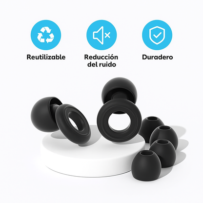 Quiet 2 Plus Tapones Reutilizables Doble Silicona