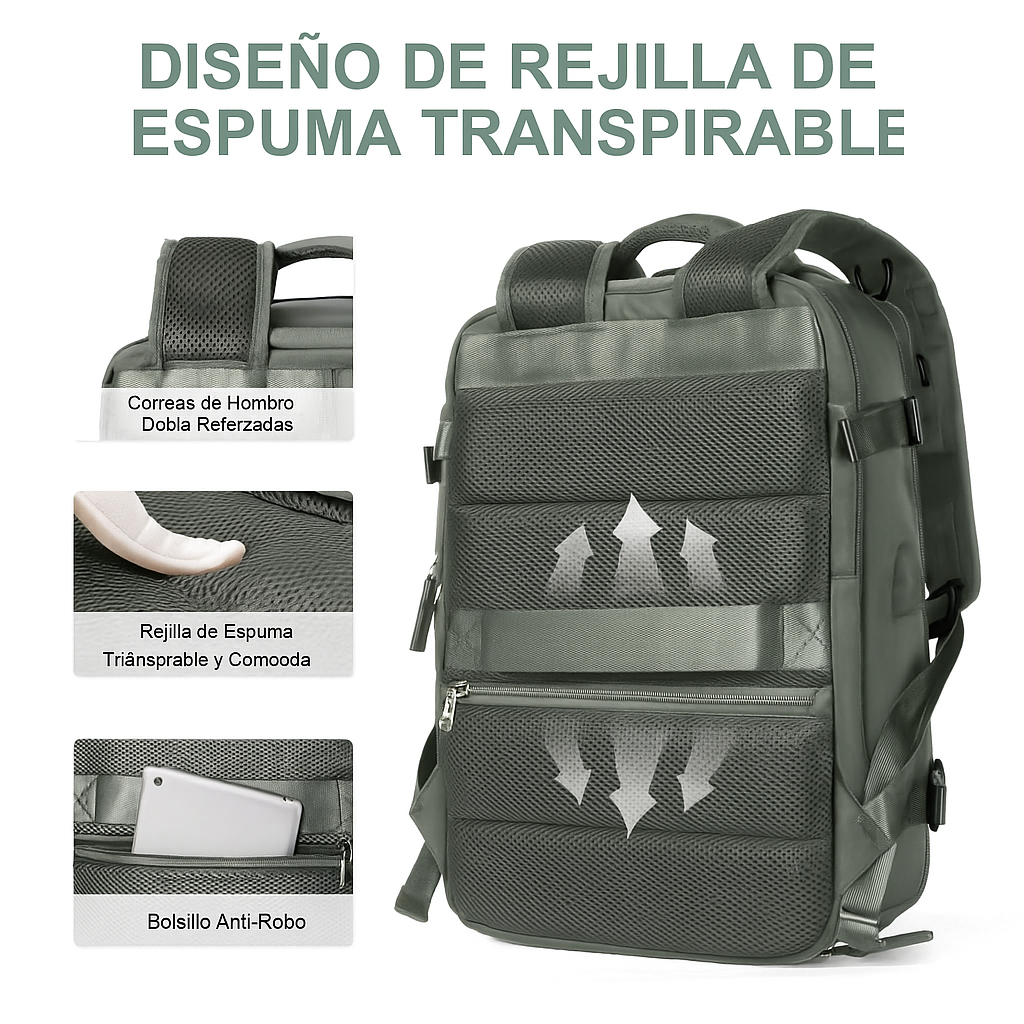 Vyflair | Mochila de Viaje Grande Impermeable para Mujeres