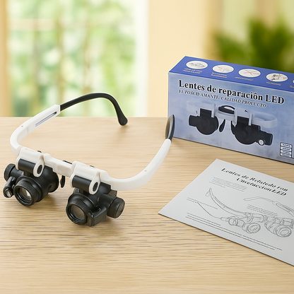 OptiGlow Gafas Lupa LED de Precisión