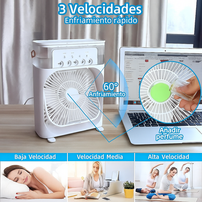 Ventilador Enfriador de Aire Portátil 3 en 1