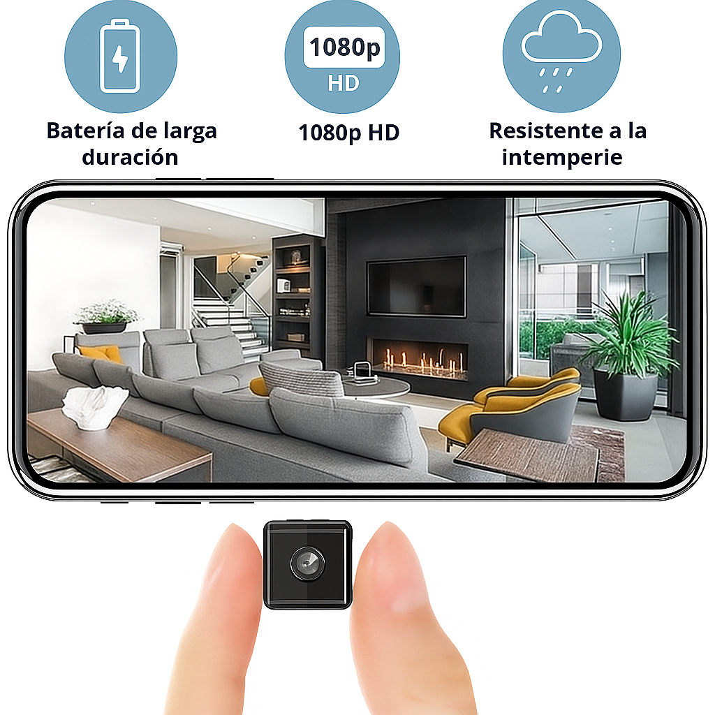 Cámara de Seguridad WiFi 1080p Interior/Exterior