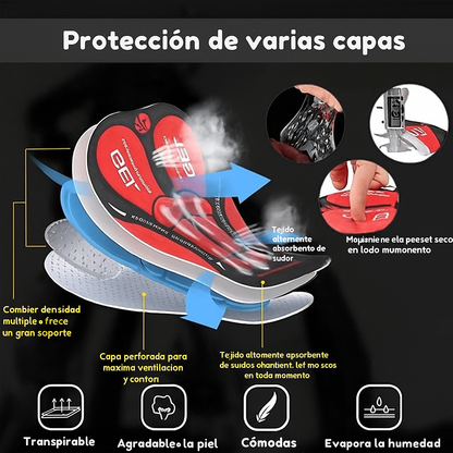 Pantalones Cortos de Ciclismo con Almohadilla de Gel 5D