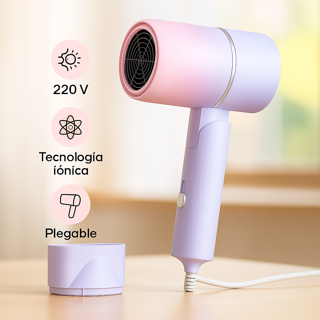 FlexDry Secador de Pelo Iónico Plegable Viaje