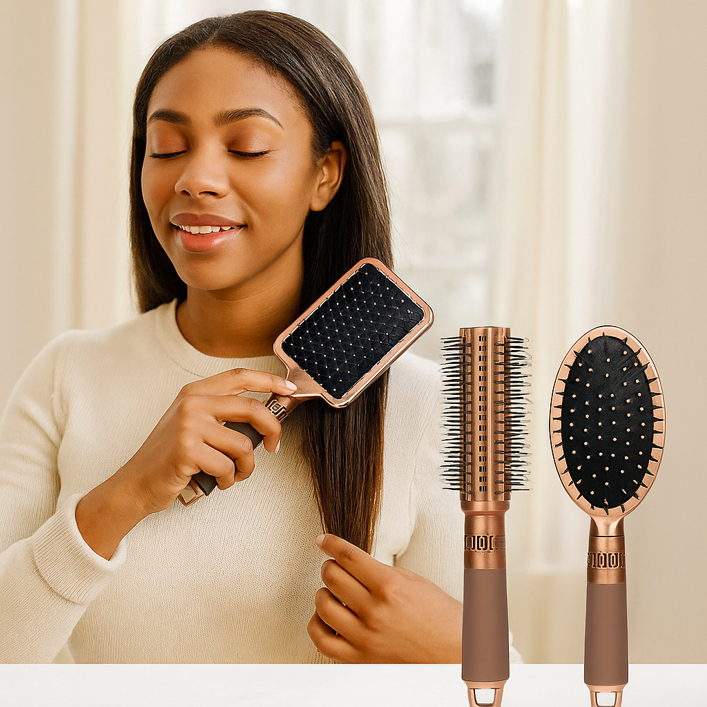 AirFlex Pro Cepillo Paddle Antiestático para Cabello Rizado
