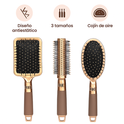 AirFlex Pro Cepillo Paddle Antiestático para Cabello Rizado