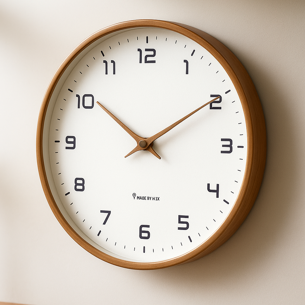 TimberTime Reloj de Madera Escandinavo Minimalista