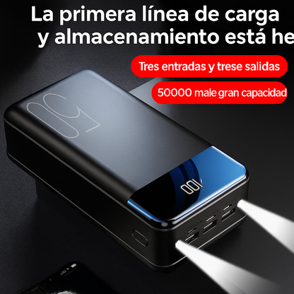 Power Bank 50000mAh Carga Rápida Portátil