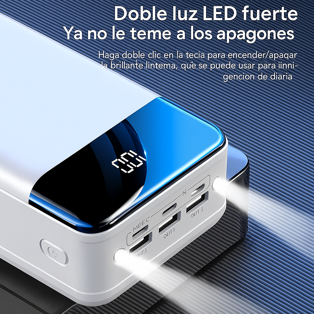 Power Bank 50000mAh Carga Rápida Portátil