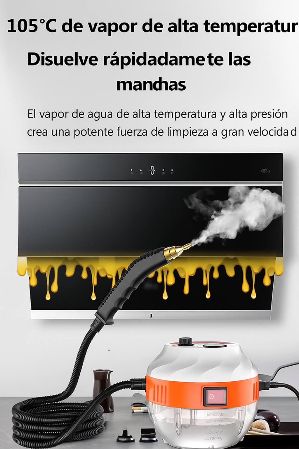 Limpiador de Vapor Alta Presión 2800W Profesional