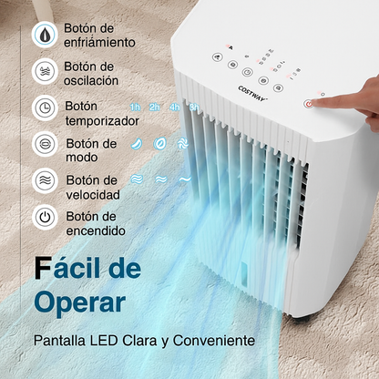 Enfriador de Aire Evaporativo 3 en 1 Portátil Silencioso