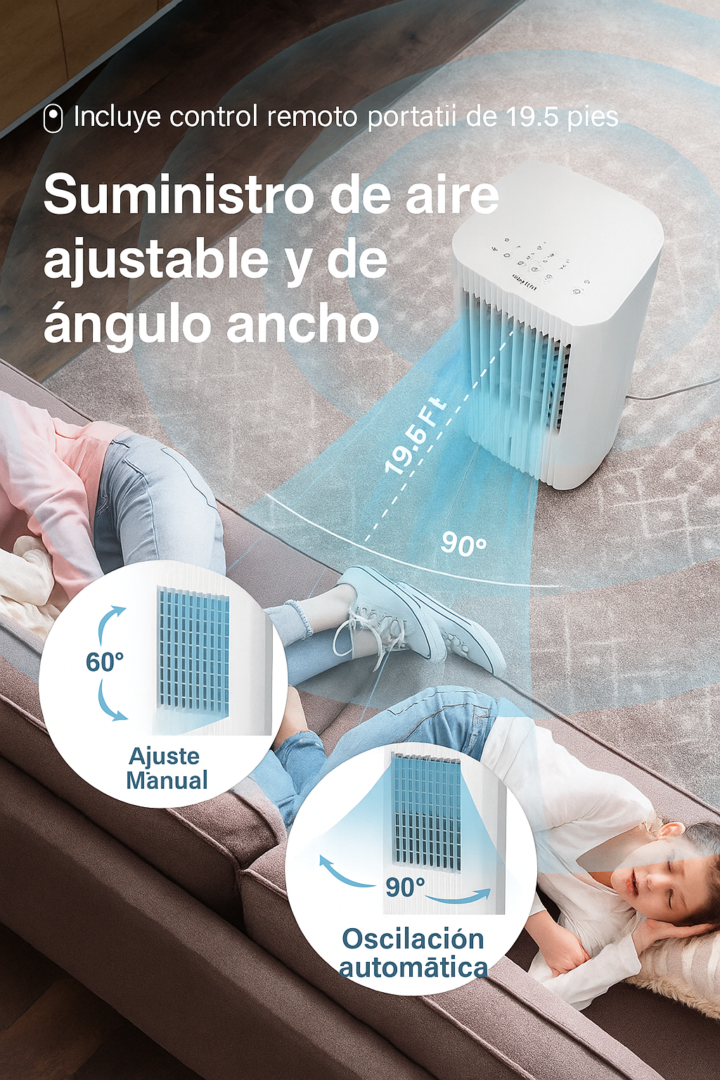 Enfriador de Aire Evaporativo 3 en 1 Portátil Silencioso