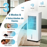 Enfriador de Aire Evaporativo 3 en 1 Portátil Silencioso