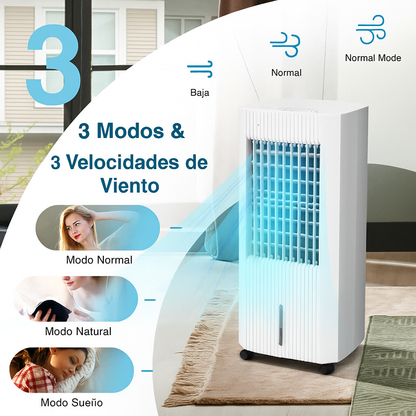 Enfriador de Aire Evaporativo 3 en 1 Portátil Silencioso