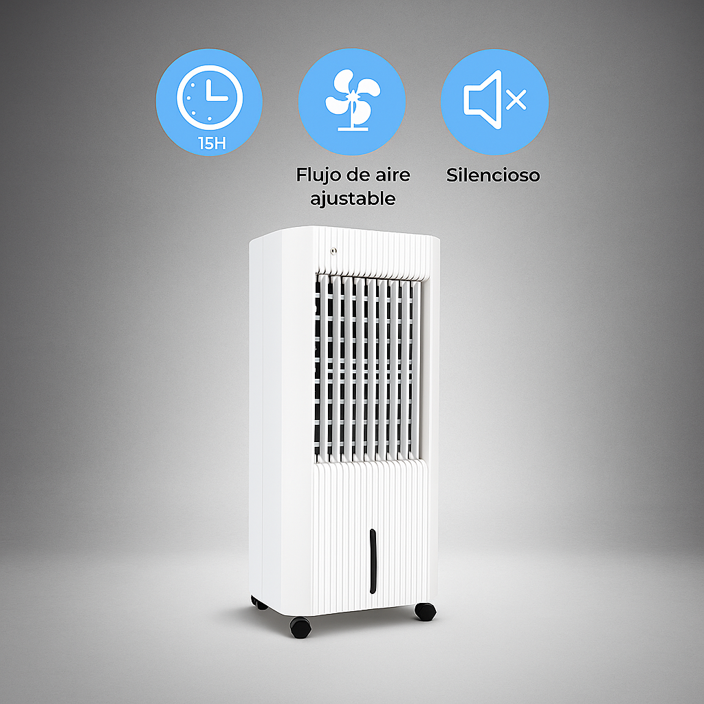 Enfriador de Aire Evaporativo 3 en 1 Portátil Silencioso