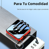Mini Power Bank 20000mAh con 4 Cables