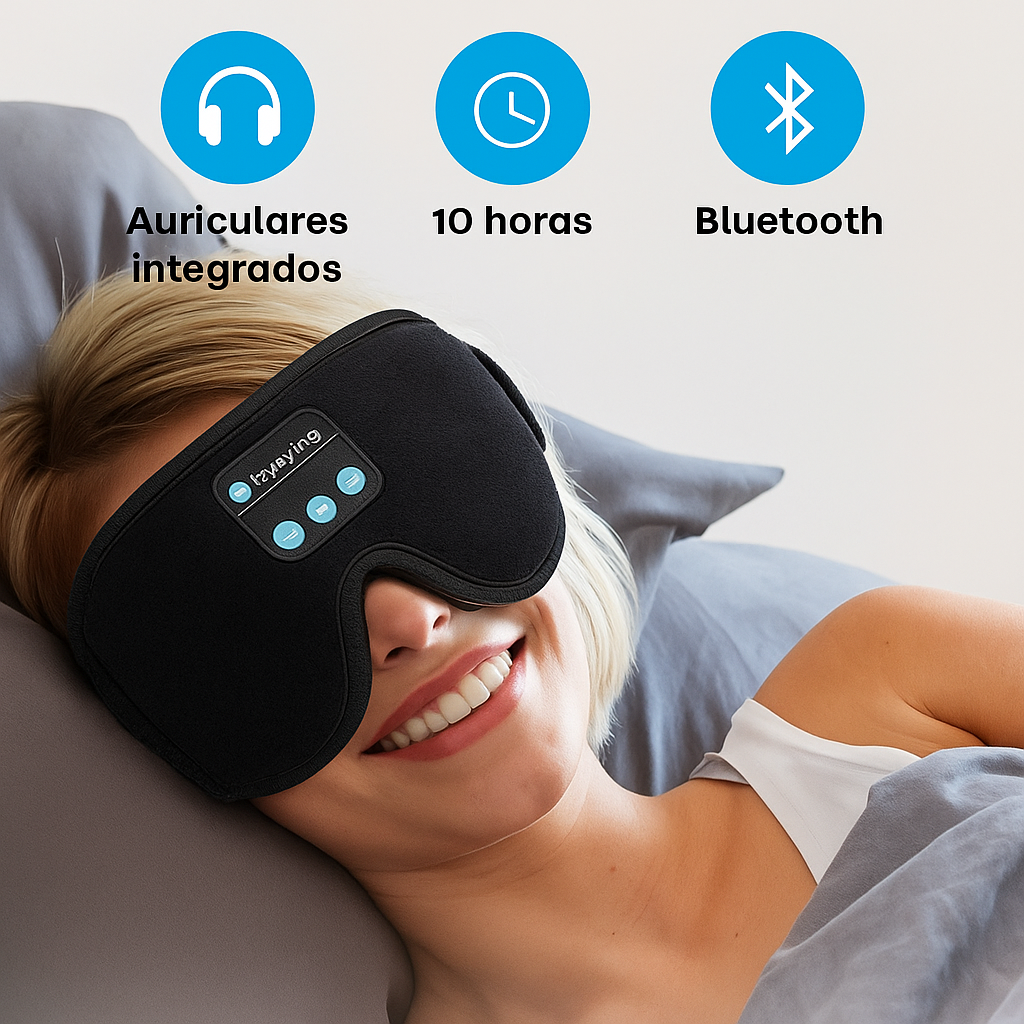Máscara de Sueño Bluetooth con Auriculares Integrados