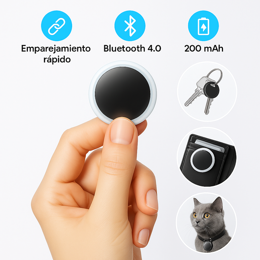 Mini Rastreador GPS Bluetooth para Llaves y Objetos