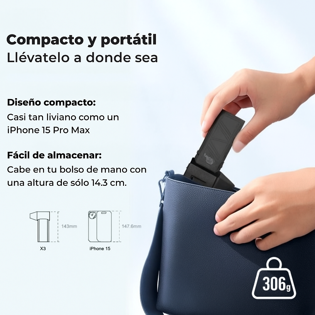 TurboJet Pro Soplador de Aire Portátil 130,000 RPM