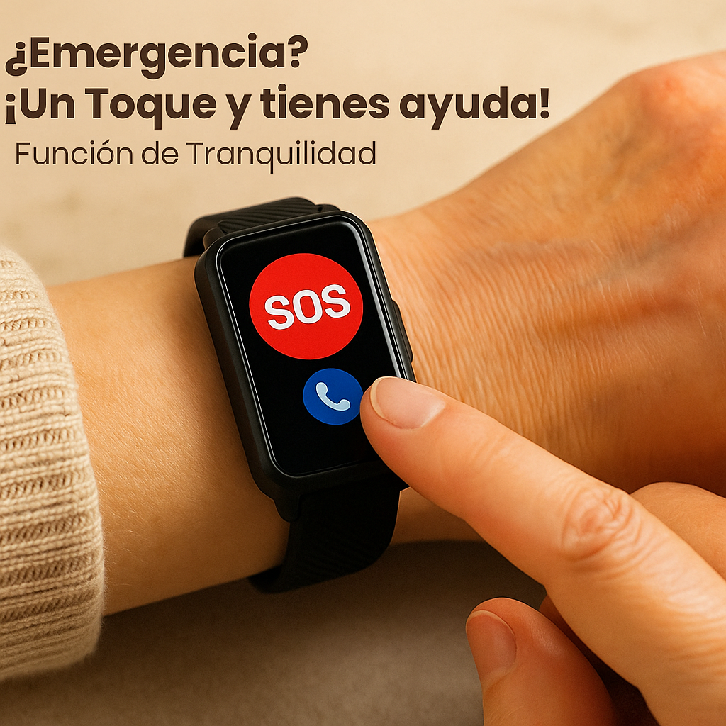 Reloj Inteligente SOS con Detección de Caídas para Mayores