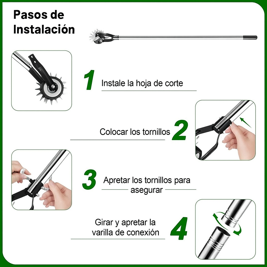 Bordeadora de Césped con Mango Ajustable