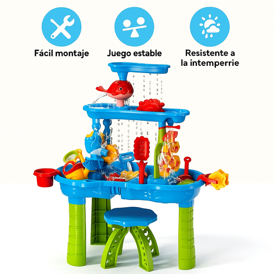 Mesa Infantil 3 en 1 de Arena y Agua