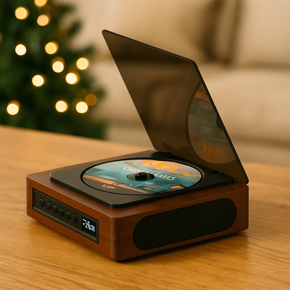 Reproductor de CD Retro Bluetooth con Radio FM