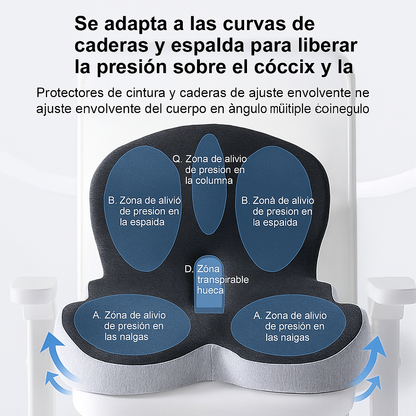 Cojín de Asiento Lumbar de Espuma Viscoelástica