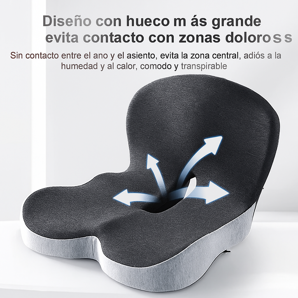 Cojín de Asiento Lumbar de Espuma Viscoelástica