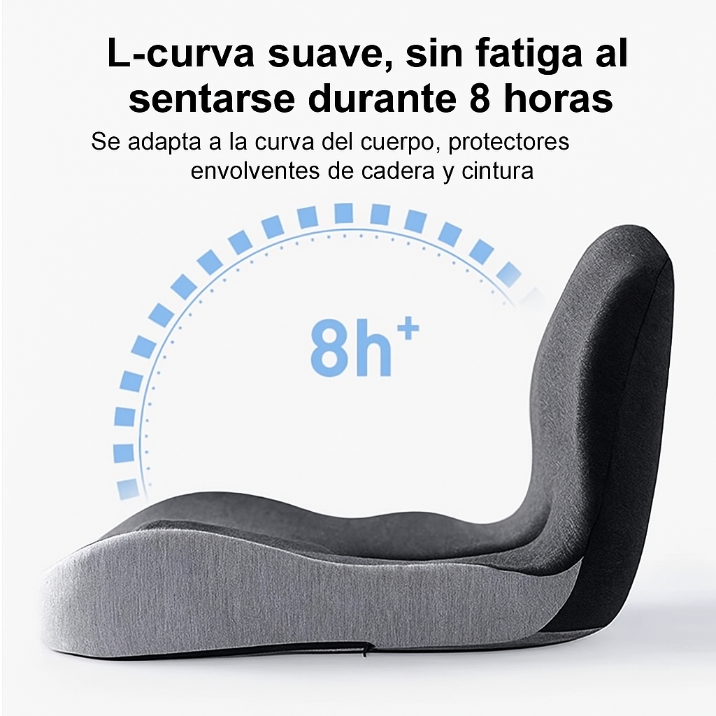 Cojín de Asiento Lumbar de Espuma Viscoelástica