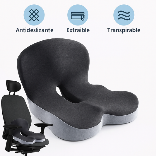 Cojín de Asiento Lumbar de Espuma Viscoelástica