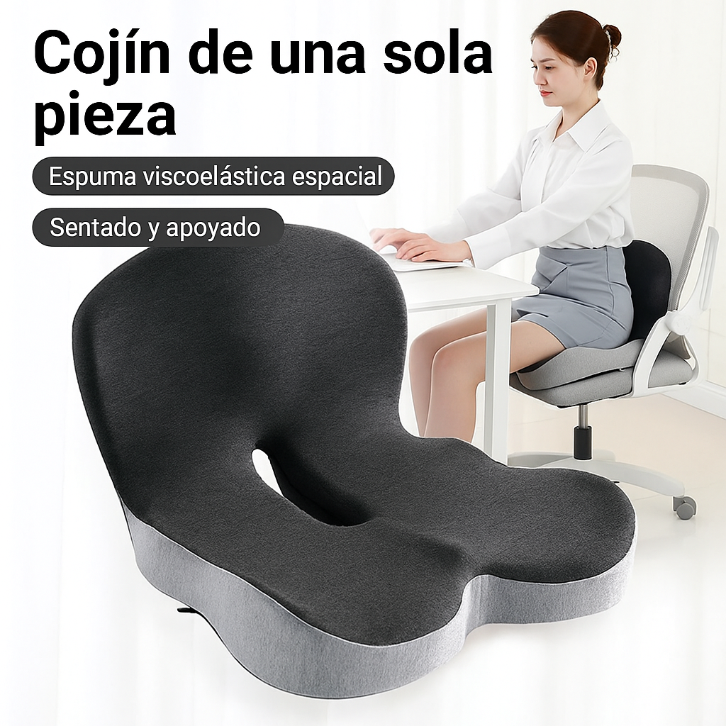 Cojín de Asiento Lumbar de Espuma Viscoelástica