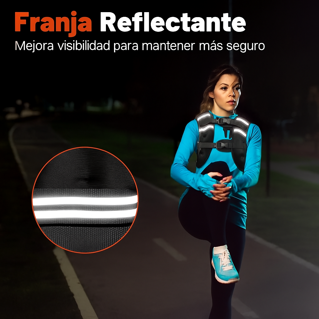 Chaleco Ponderado Ajustable con Reflectantes