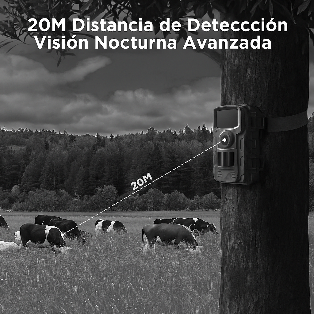 Cámara de Caza y Vida Silvestre con Visión Nocturna