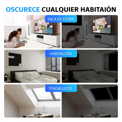 Cortina Adhesiva de Oscurecimiento Total para Ventanas