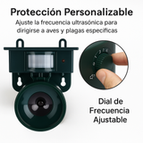 Repelente Solar de Aves con Sensor PIR y Sonido