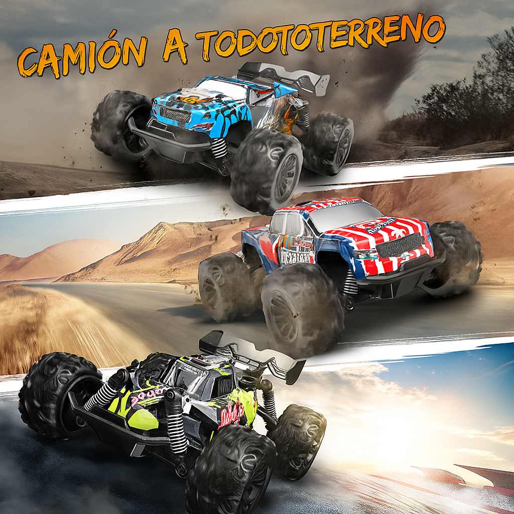 Camión Monstruo RC Todo Terreno Alta Velocidad 1:20
