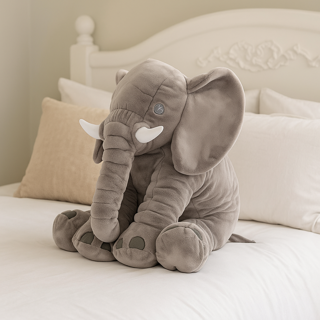 Almohada Elefante Peluche Bebé Suave y Segura